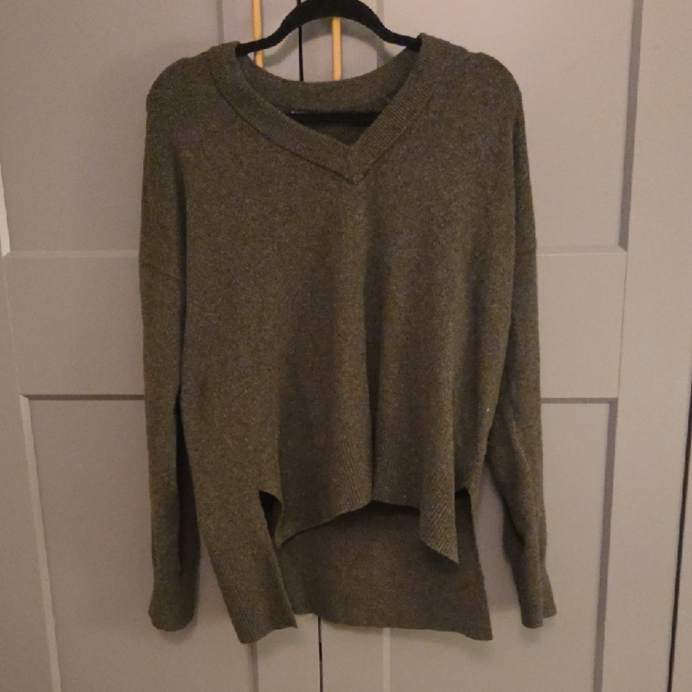 Banana Republic Khaki V-Neck Sweater